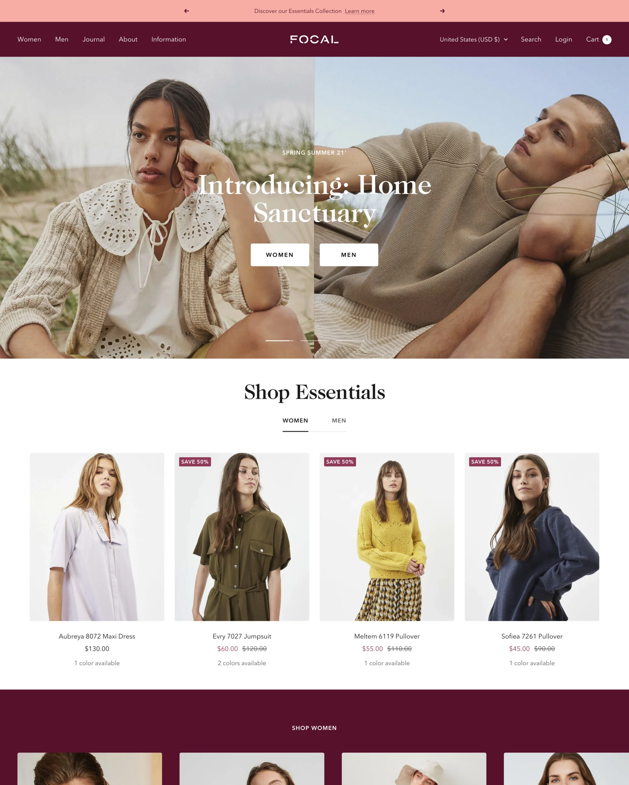 Focal shopify theme